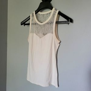 Express lace inset tank top XS